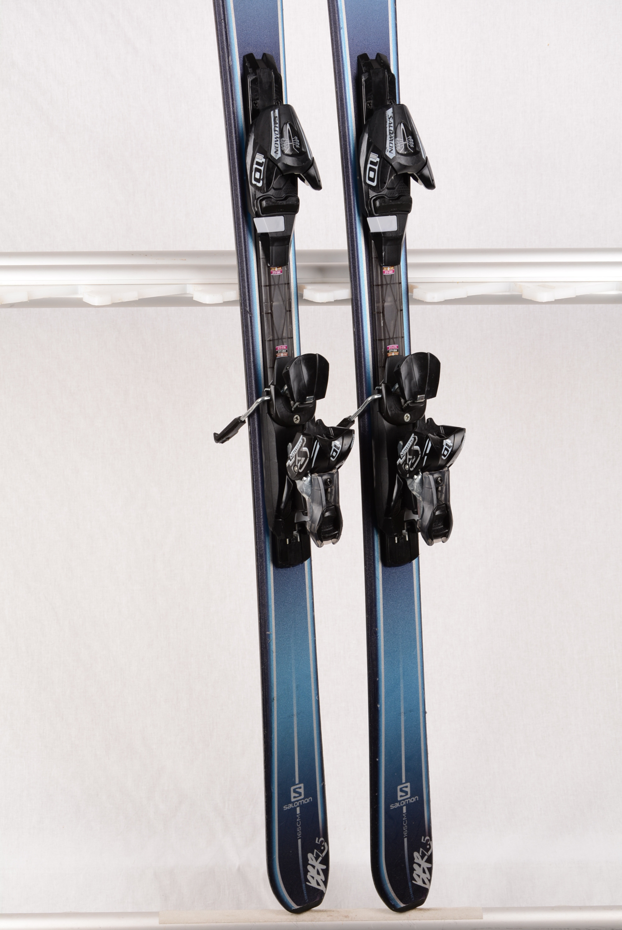 Vouwen Leerling informatie skis SALOMON BBR 7.5 Vshape, Woodcore, dark blue + Salomon L 10 ( TOP  condition ) - Mardosport.co.uk