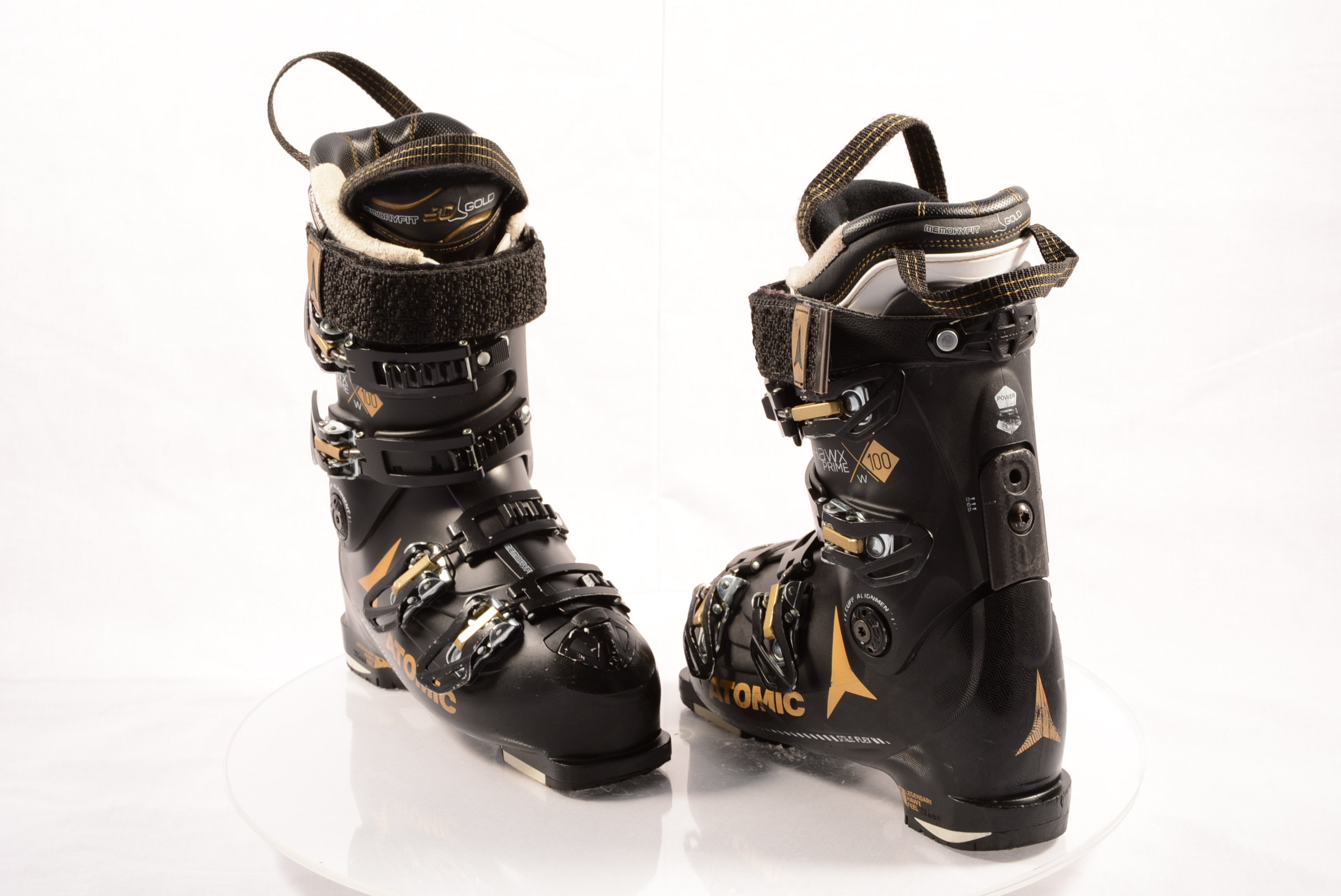 women's boots ATOMIC HAWX PRIME 100 MEMORY FIT, 3D GOLD, SOLE FLEX, canting ( TOP condition ) - Mardosport.com