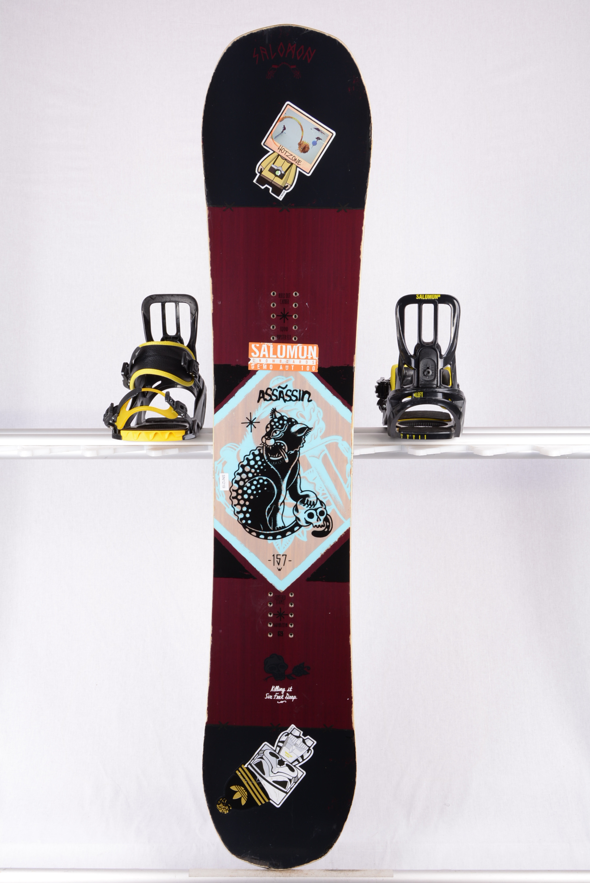 snowboard SALOMON ASSASSIN WIDE, WOODCORE, sidewall, HYBRID/camber