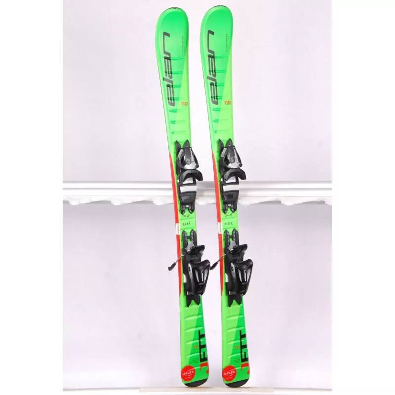 kinder ski's ELAN JETT 2021 FIBREGLASS, FULL POWER CAP, SYNFLEX + 4.5 - Mardosport.be