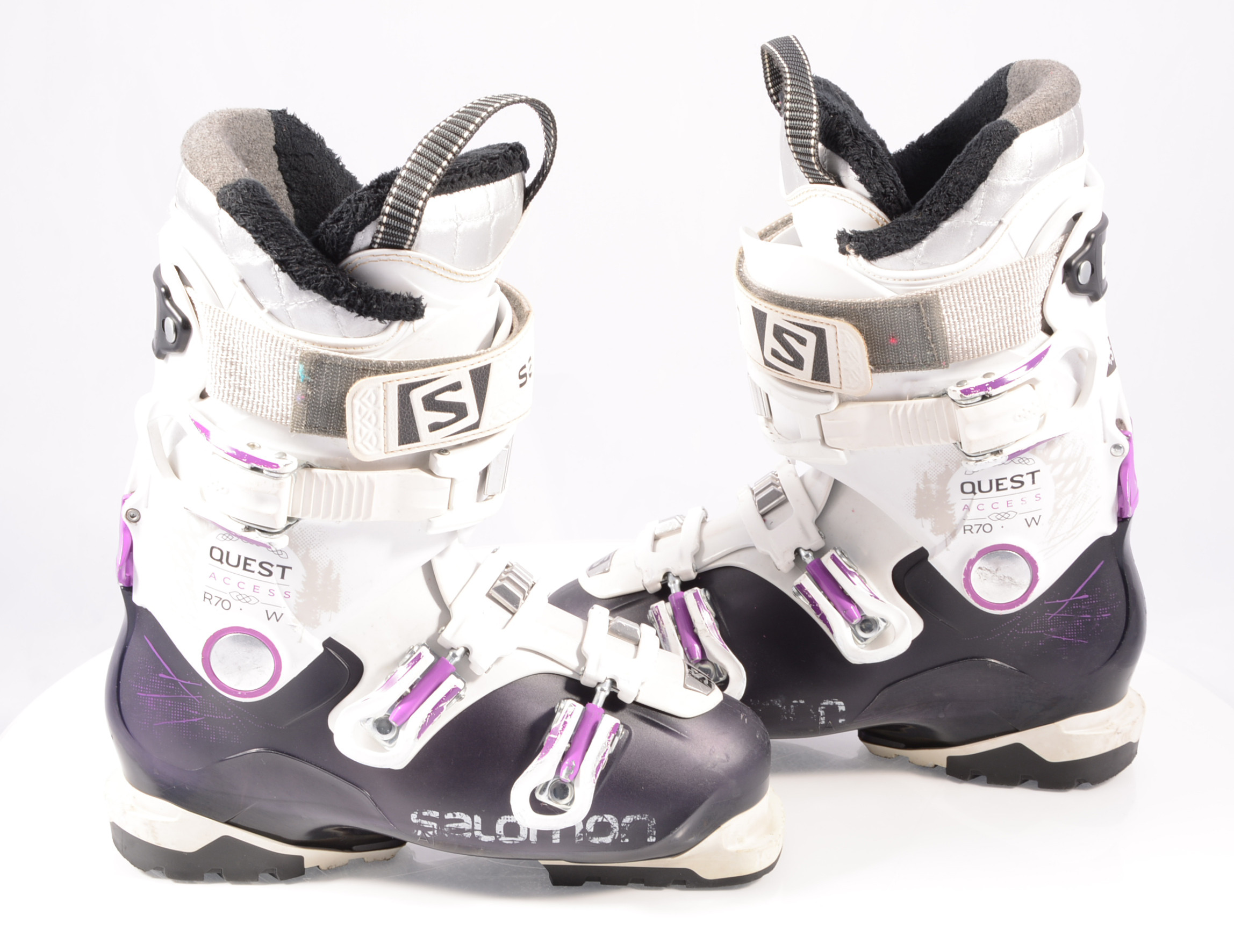 Daar Moskee Guinness Damen Skischuhe SALOMON QUEST ACCESS R70 W purple/white, SKI/WALK, Ratchet  buckle, micro, macro - Mardosport.de