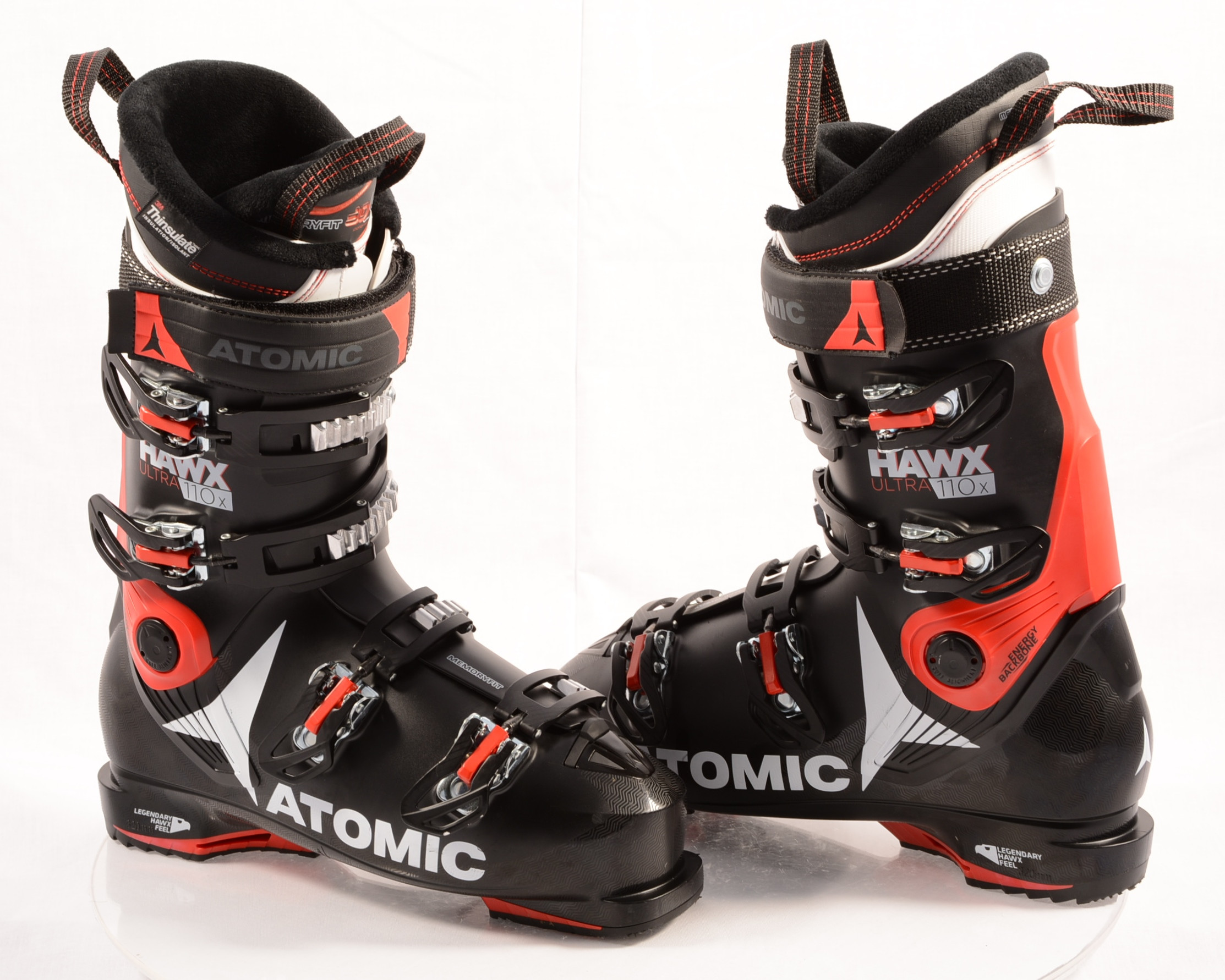 het beleid twee Dokter ski boots ATOMIC HAWX ULTRA 110 X, MEMORY FIT, 3D SILVER, THINSULATE,  BLACK/red ( TOP condition ) - Mardosport.com