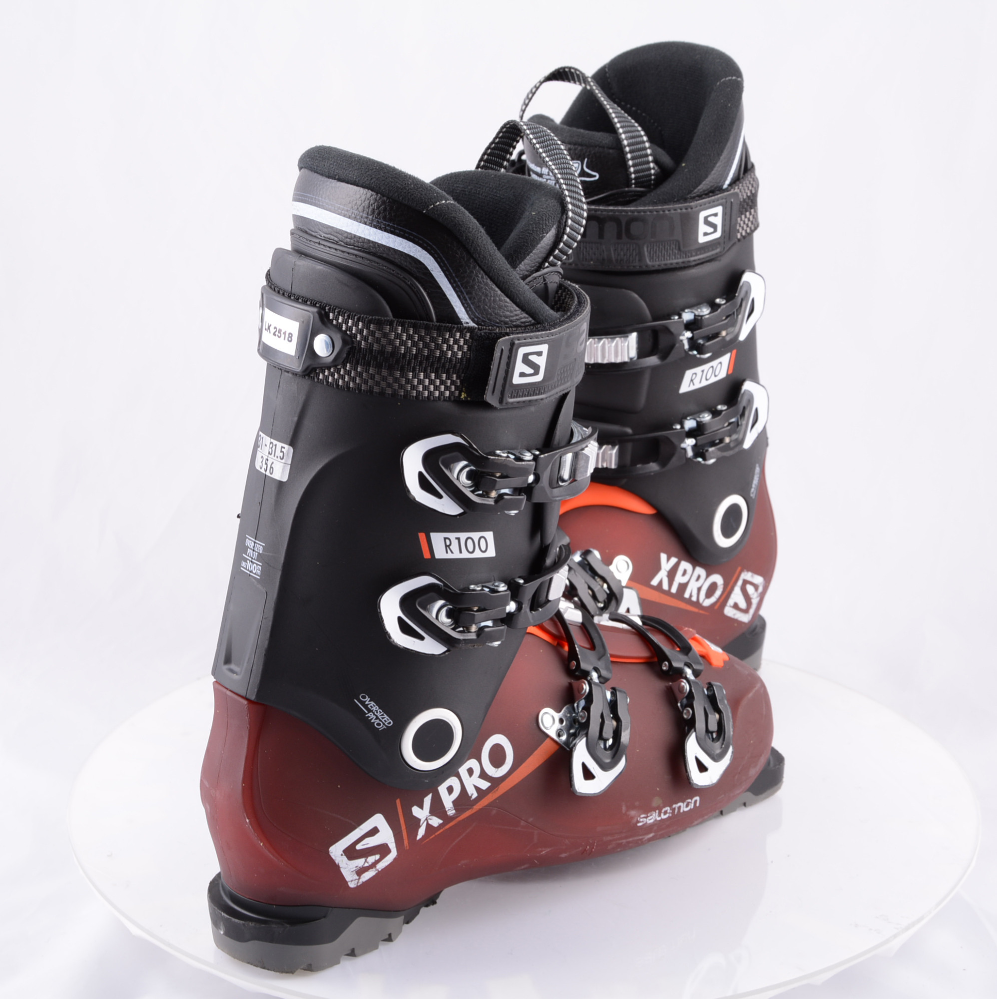 ski boots SALOMON X PRO R100 DARK red, CUSTOM FIT 3D, Oversized pivot, micro, macro - Mardosport.com
