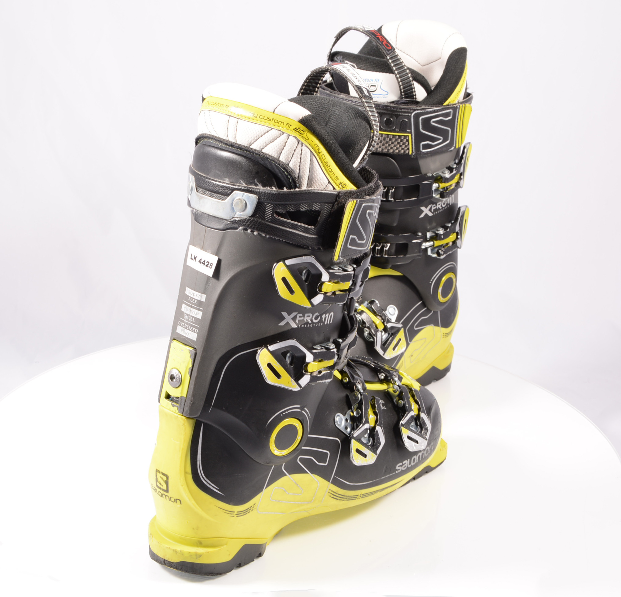 Ski Boots SALOMON X PRO 100 BLACK/yellow 2019, Pivot, MY CUSTOM FIT 3D, Liner, BOOST Flex |