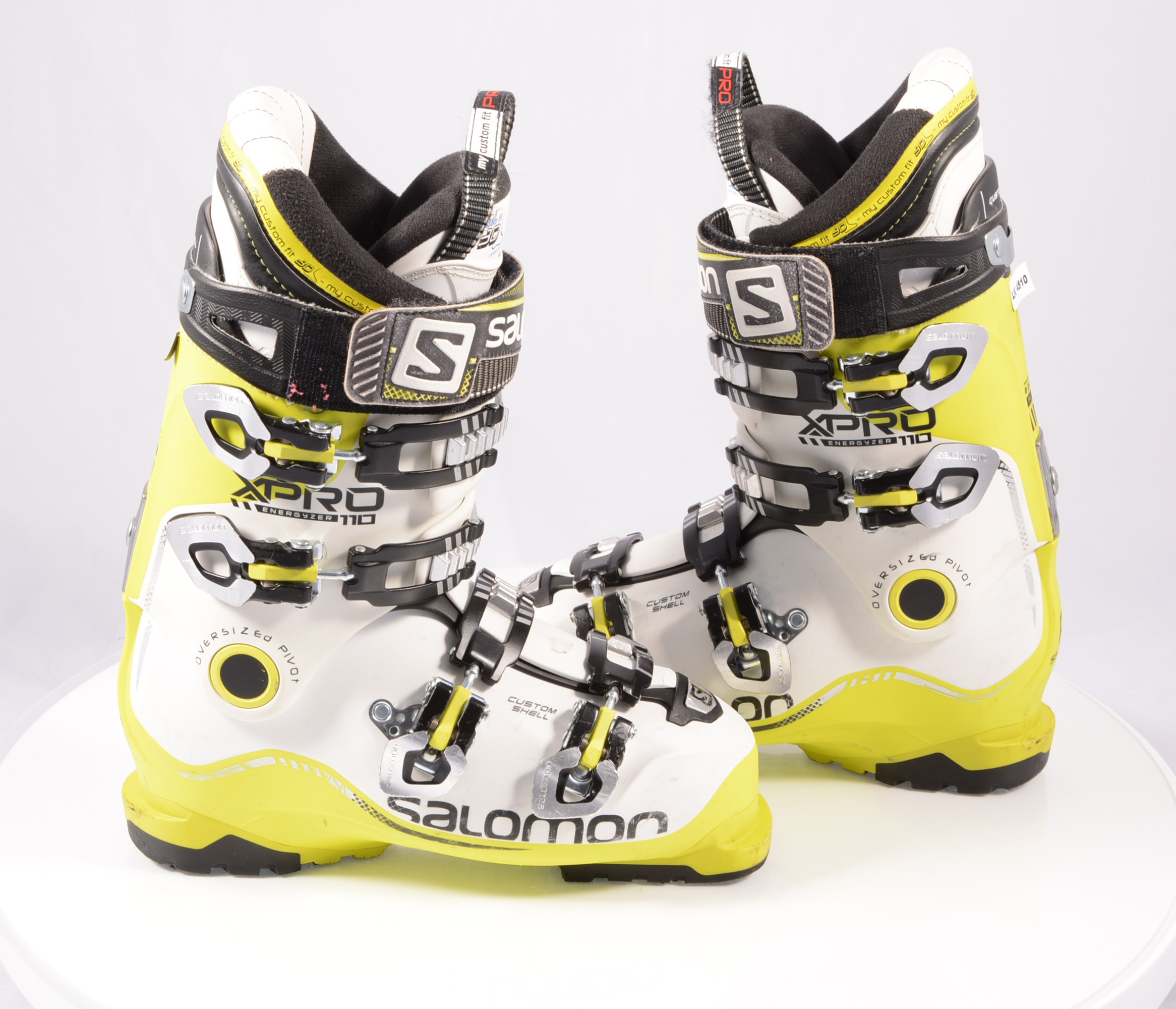 ski boots SALOMON X PRO 110 WHITE/yellow, ENERGYZER 110, MY FIT 3D, CUSTOM shell PRO, flex - Mardosport.com