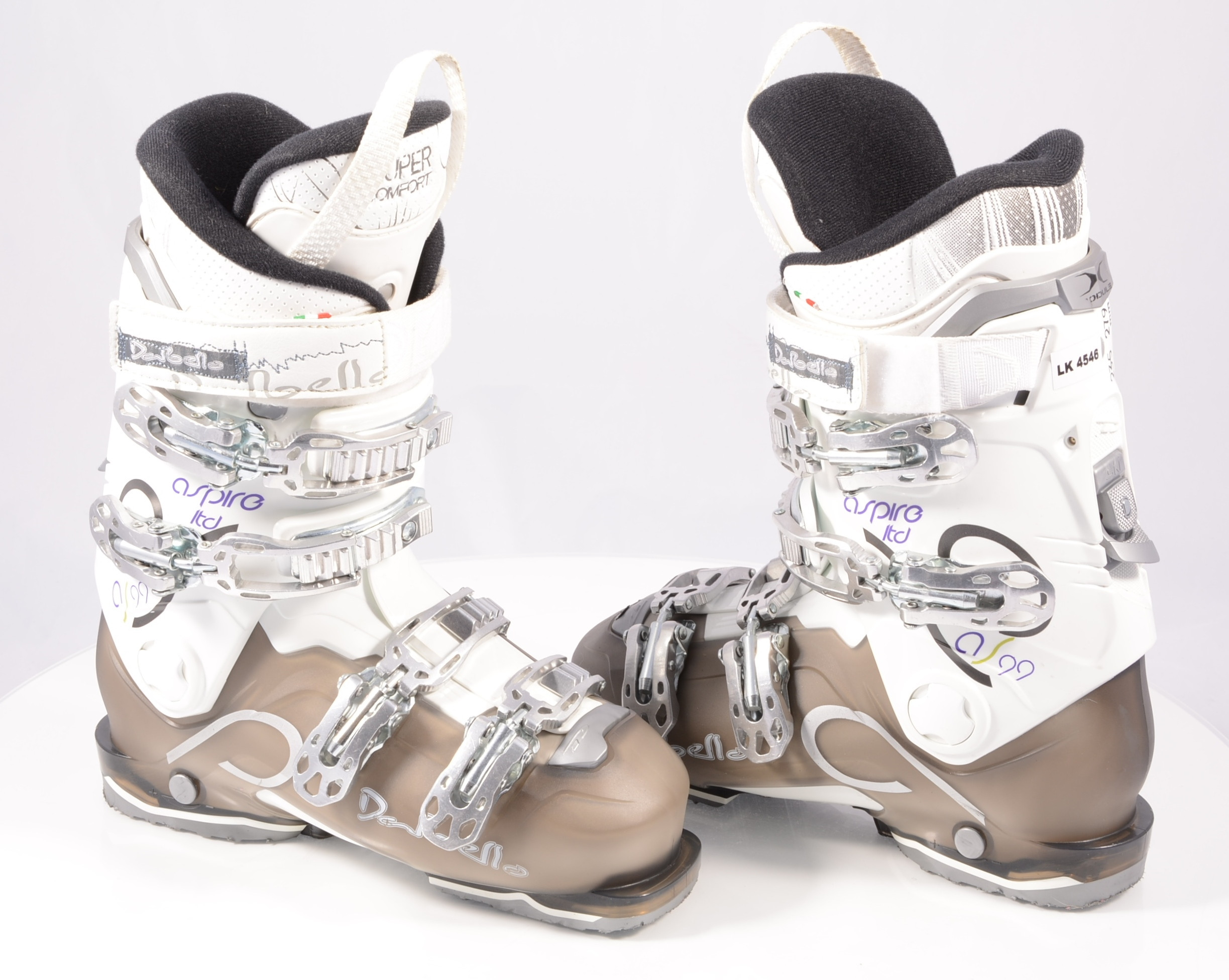 botas esquí mujer DALBELLO ASPIRE 99 LTD, super comfort, SKI/WALK, X-module, white/grey, ( usados UNA ) - Mardosport.es