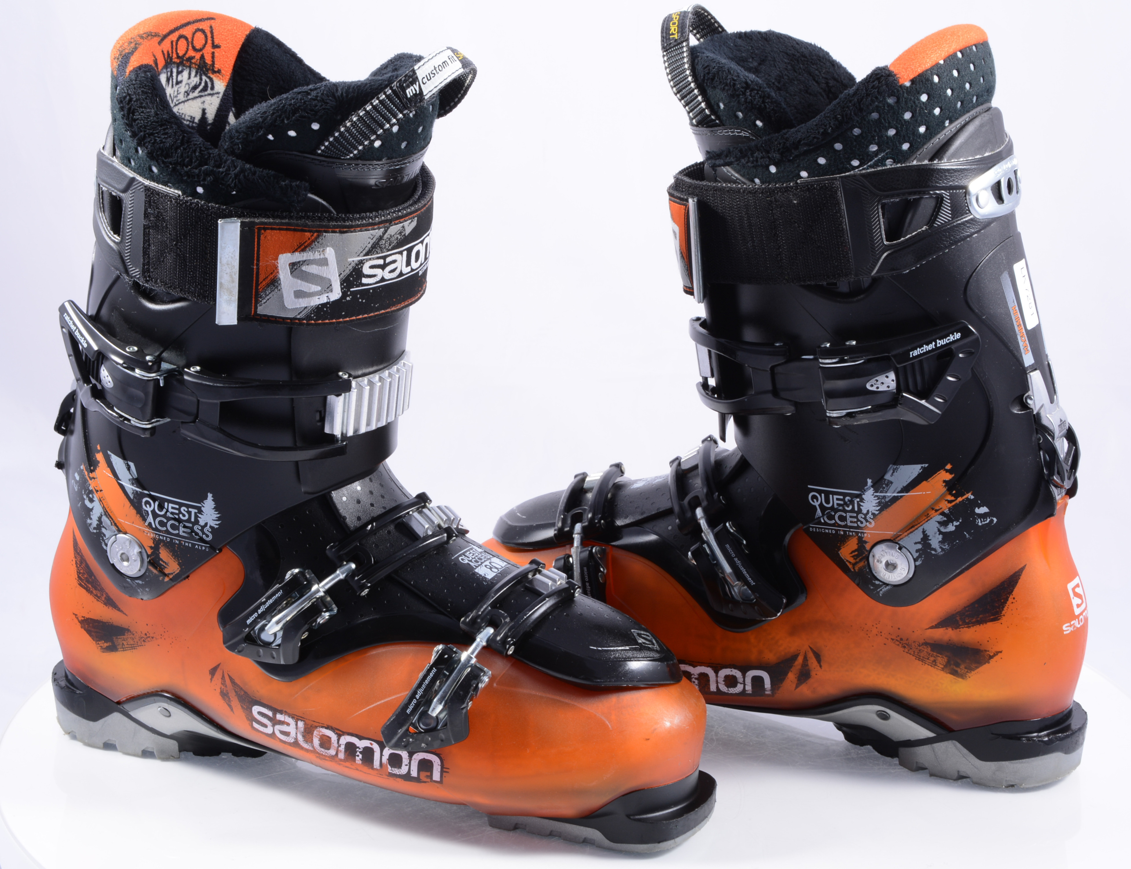 ski boots SALOMON QUEST 80, Ratchet buckle, SKI/WALK, micro, ( TOP condition ) Mardosport.com
