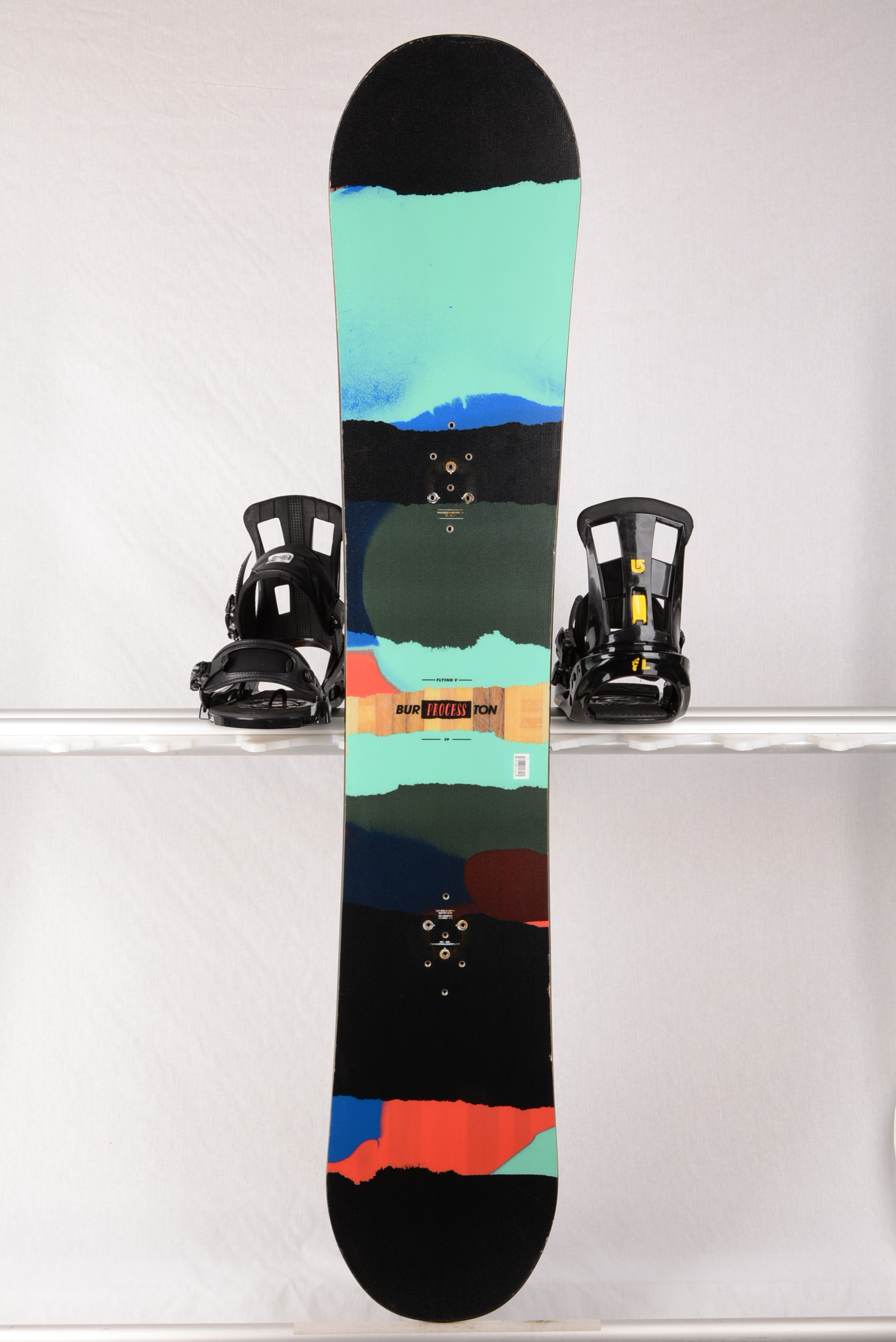 snowboard BURTON FLYING V BLACK/green, woodcore, sidewall, HYBRID/rocker - Mardosport.com