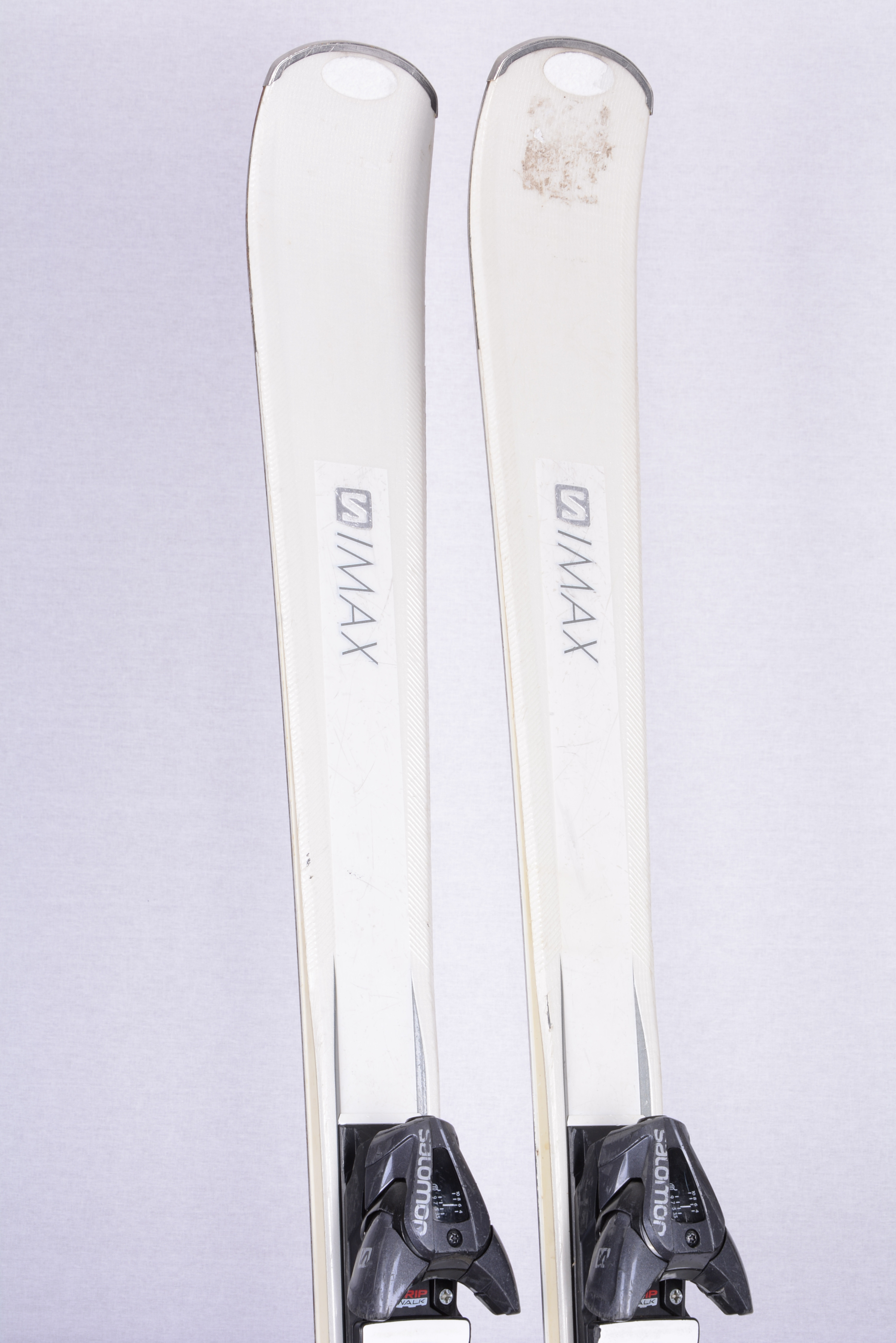 Minimaliseren volwassene overschrijving dames ski's SALOMON S/MAX W 8 Ti 2019, white, edge amplifier Sl, grip walk  + Salomon Z11 - Mardosport.nl