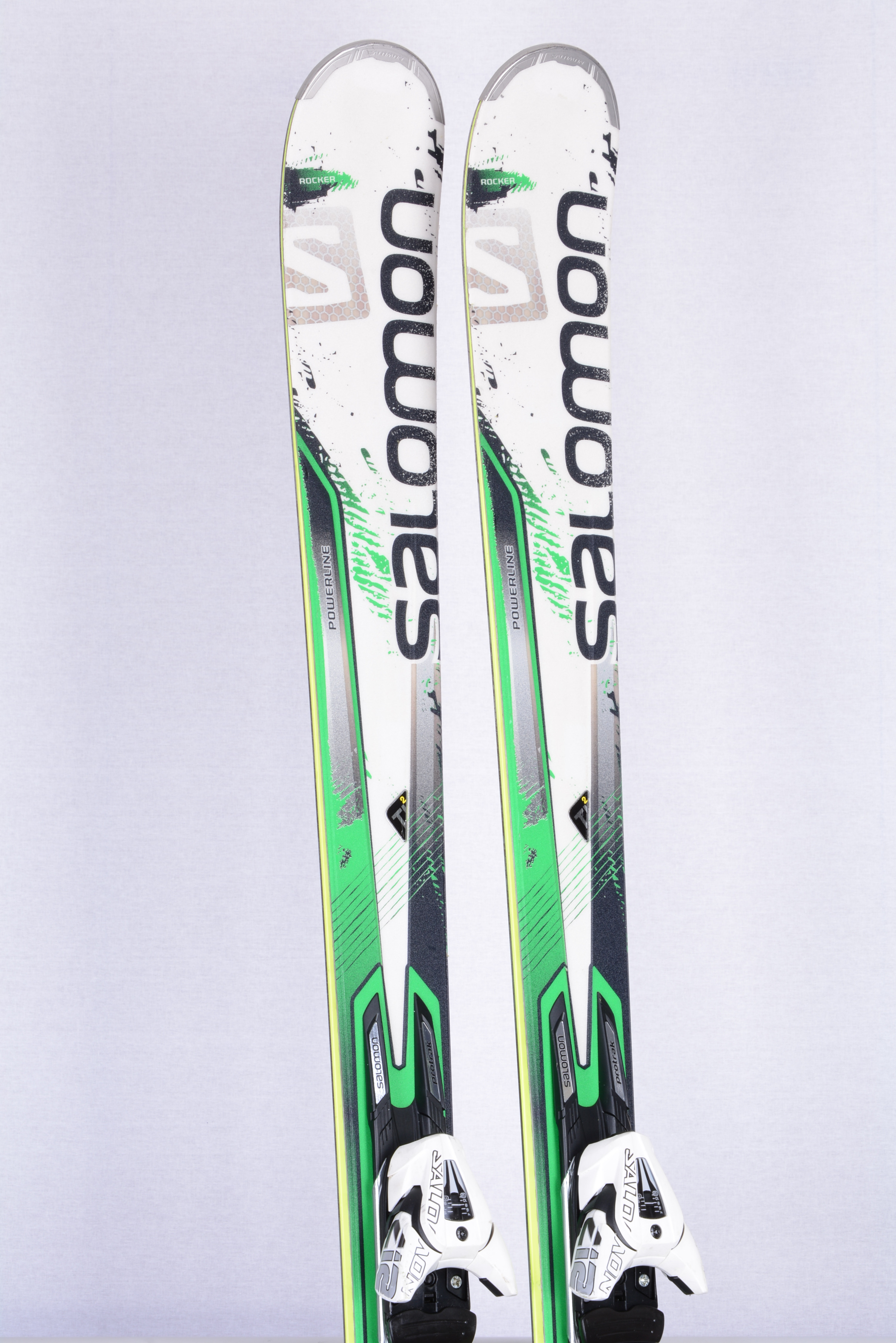 Koreaans landheer zuurstof ski's SALOMON ENDURO XT 800, green, double ti, full woodcore + Salomon Z12  ( zoals NIEUW ) - Mardosport.nl