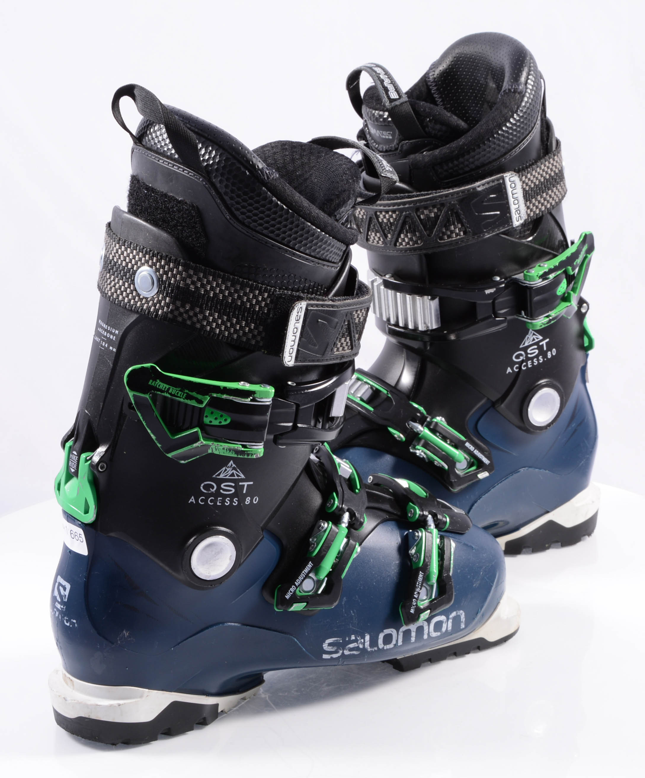 ski SALOMON QST ACCESS SKI/WALK, somatec, thermo shape, micro, dark blue/green - Mardosport.com