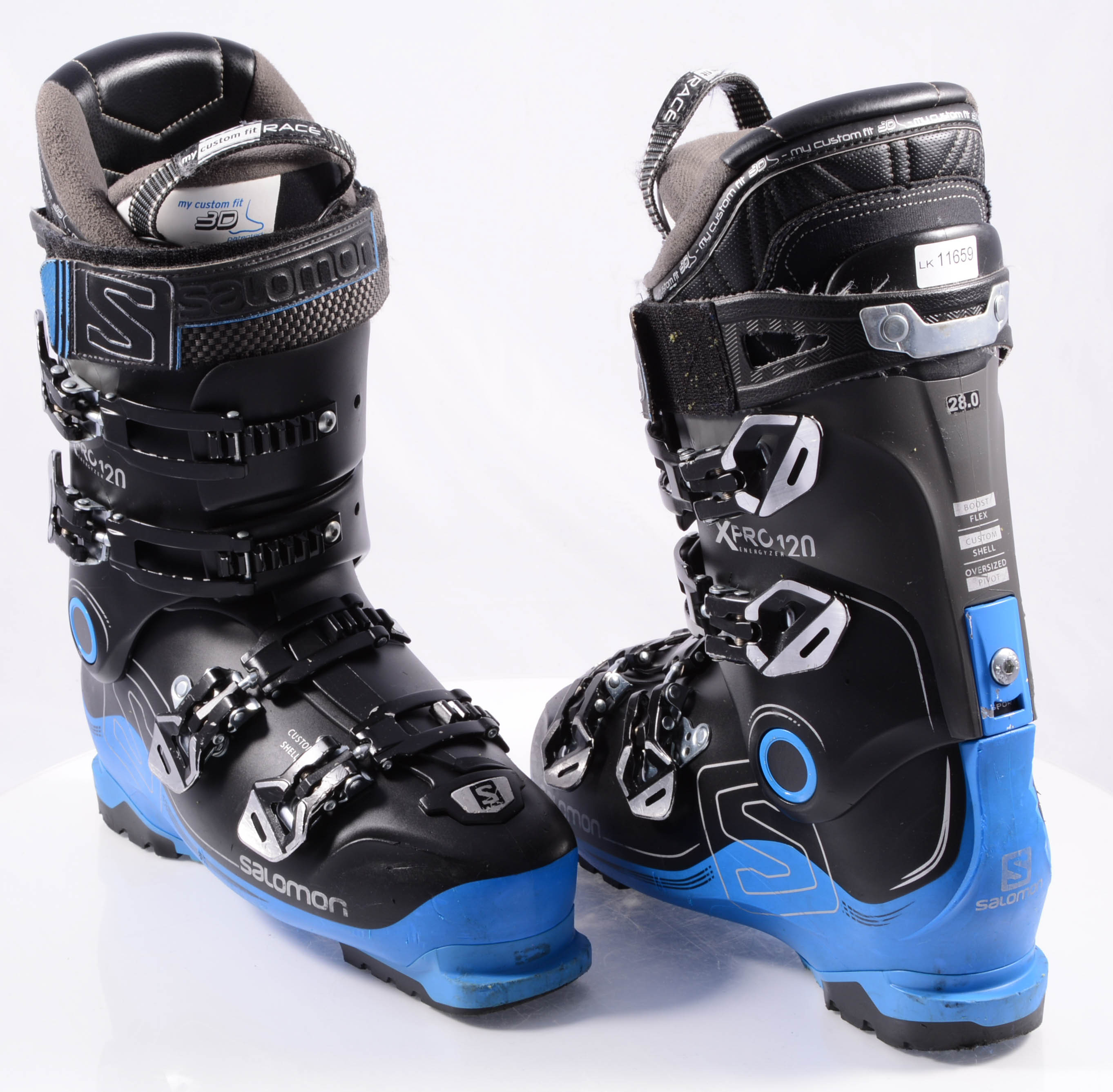 spleet Anzai Integreren skischoenen SALOMON X PRO 120, energyzer, custom shell, my custom fit 3D,  black/blue - Mardosport.be