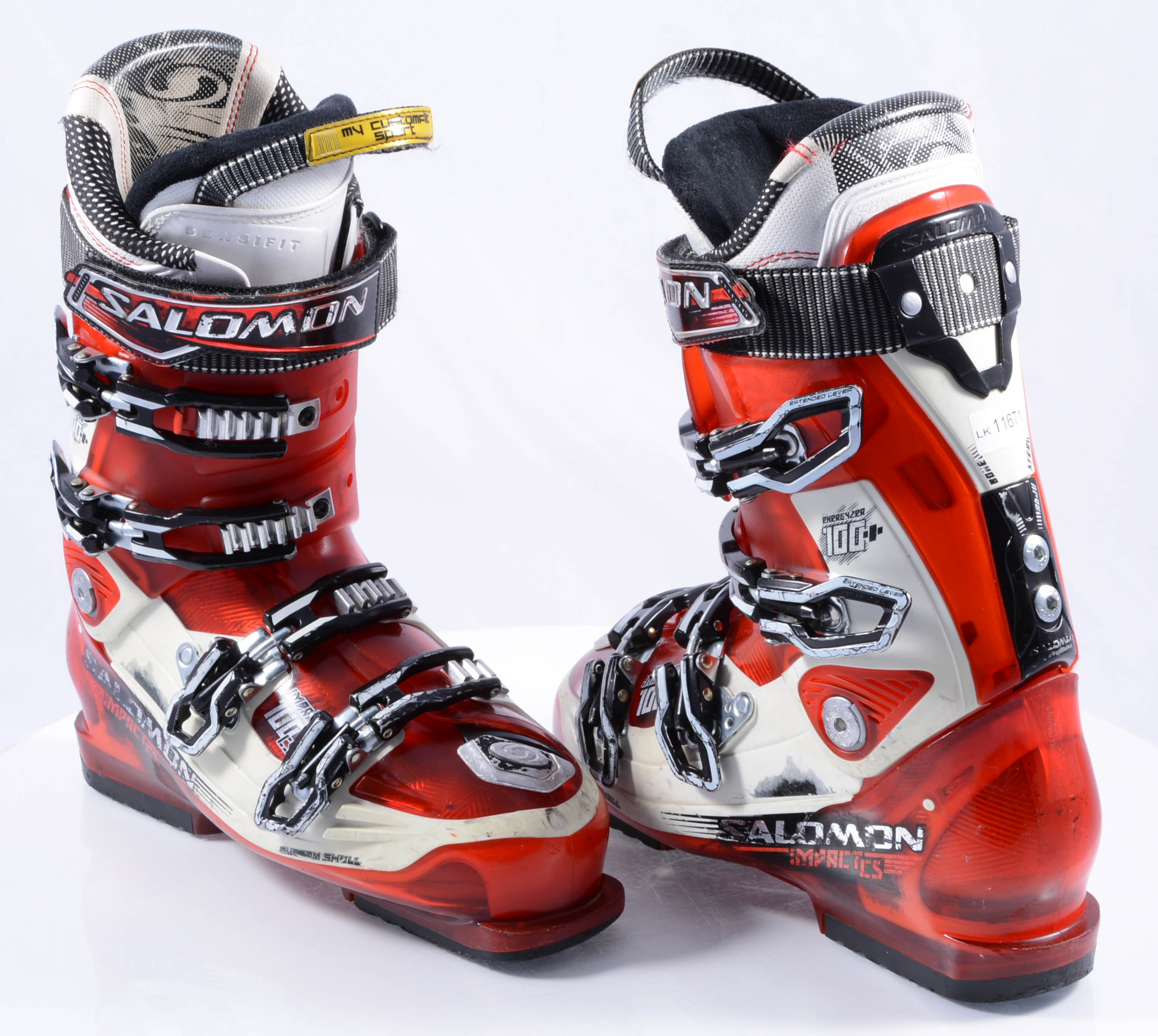 Canada dilemma gisteren ski boots SALOMON IMPACT 100 CS, custom shell, sensifit, extended lever,  red/white - Mardosport.com
