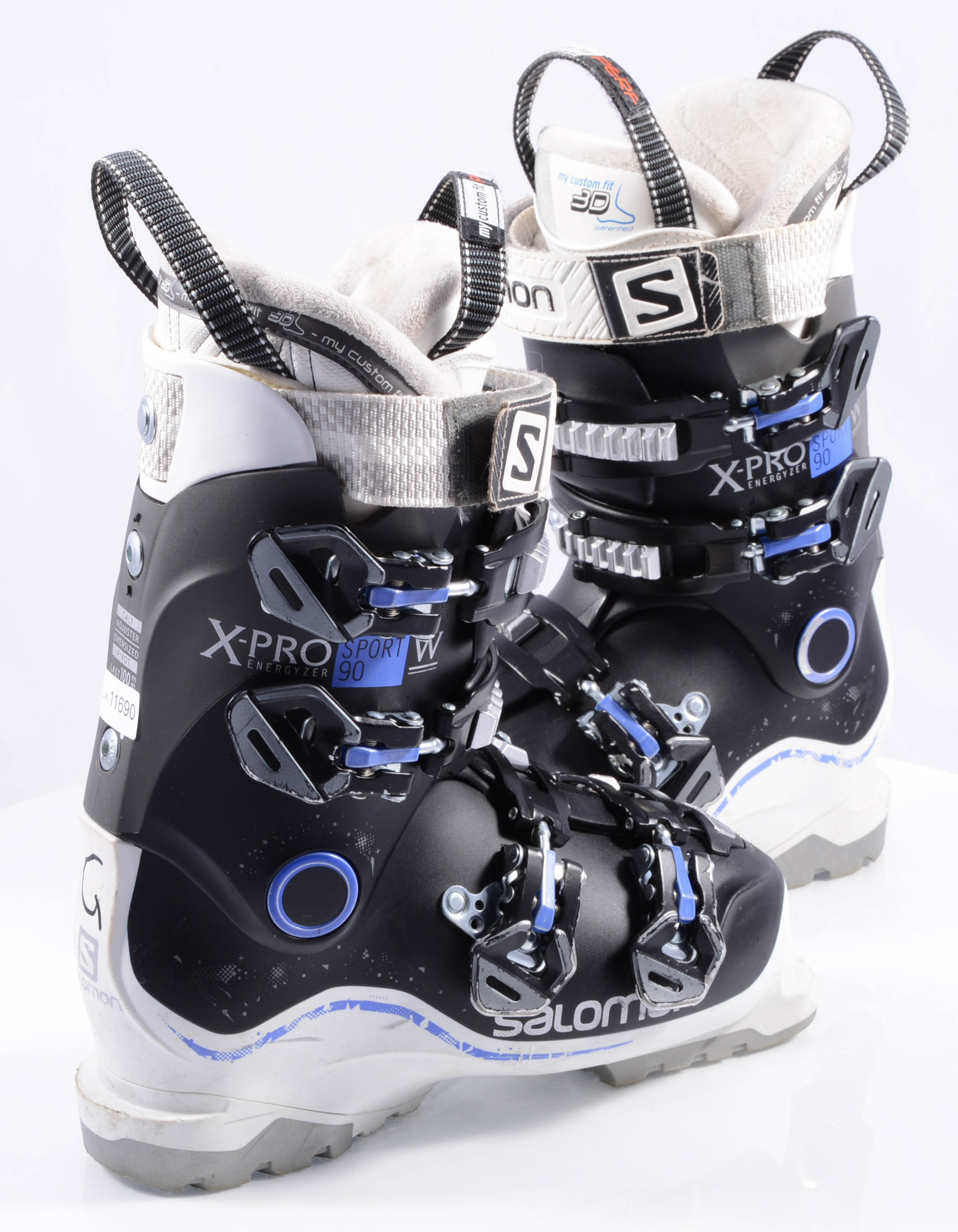 women's ski boots X-PRO W, calf adjuster, oversized pivot, black/white/purple - Mardosport.com