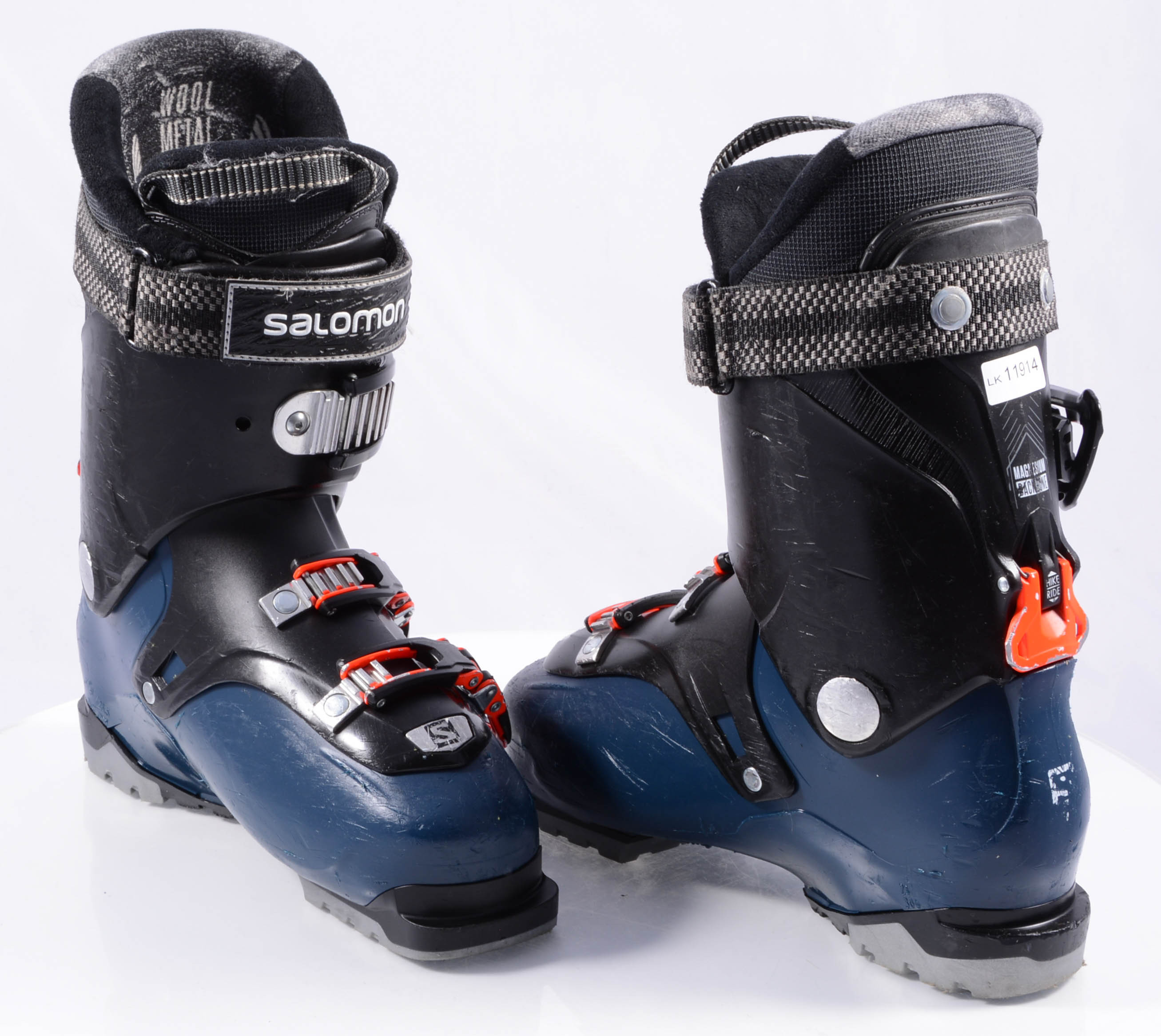 Ruwe slaap Gezamenlijke selectie gas ski boots SALOMON QUEST ACCESS 80, SKI/WALK, ratchet buckle, magnesium  backbone, micro, dark blue/orange - Mardosport.com