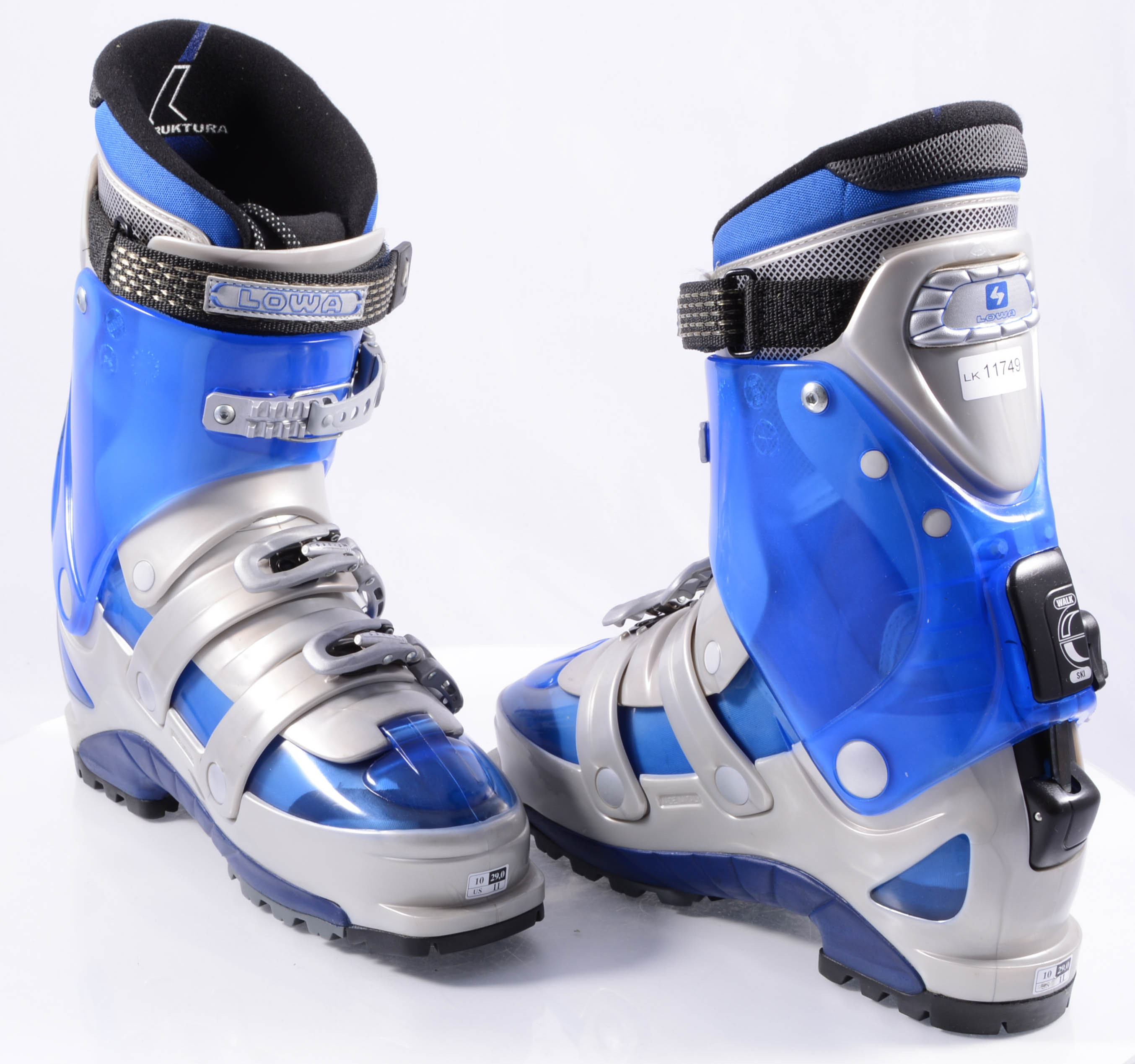 woestenij Mediaan Uitbreiding ski touring boots LOWA STRUKTURA, SKI/WALK, grey/blue ( like NEW ) -  Mardosport.com