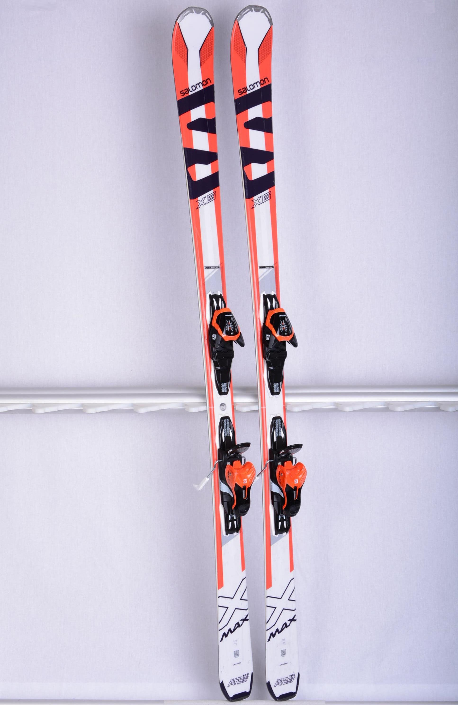 Verlichten Gewoon Achteruit ski's SALOMON X-MAX X6, POWER frame, Woodcore, Orange + Salomon L 10  lithium ( TOP staat ) - Mardosport.nl