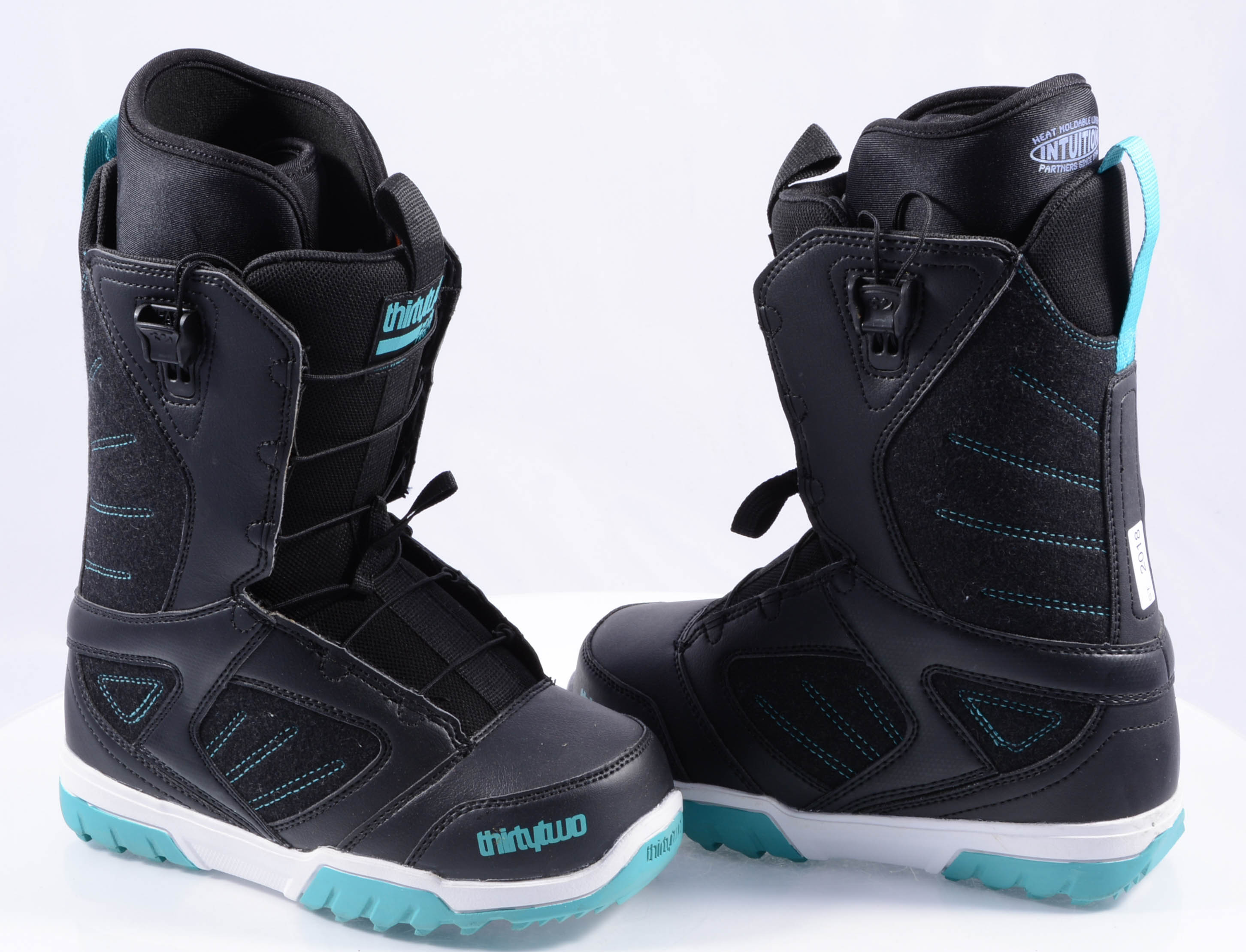 nieuwe snowboard schoenen THIRTYTWO FT FAST TRACK, heat liners, intuition, black/turquoise ( NIEUWE ) - Mardosport.be