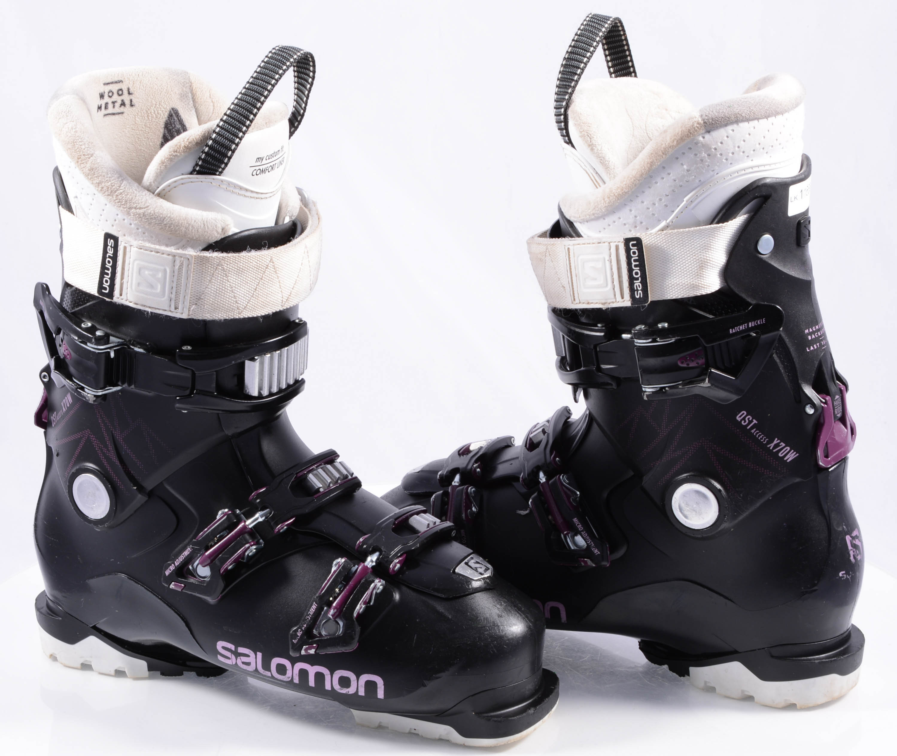 Ontvanger Minder dan Trots dames skischoenen SALOMON QST ACCESS X70 W, SKI/WALK, grip walk, ride/hike,  black/violet ( TOP staat ) - Mardosport.nl