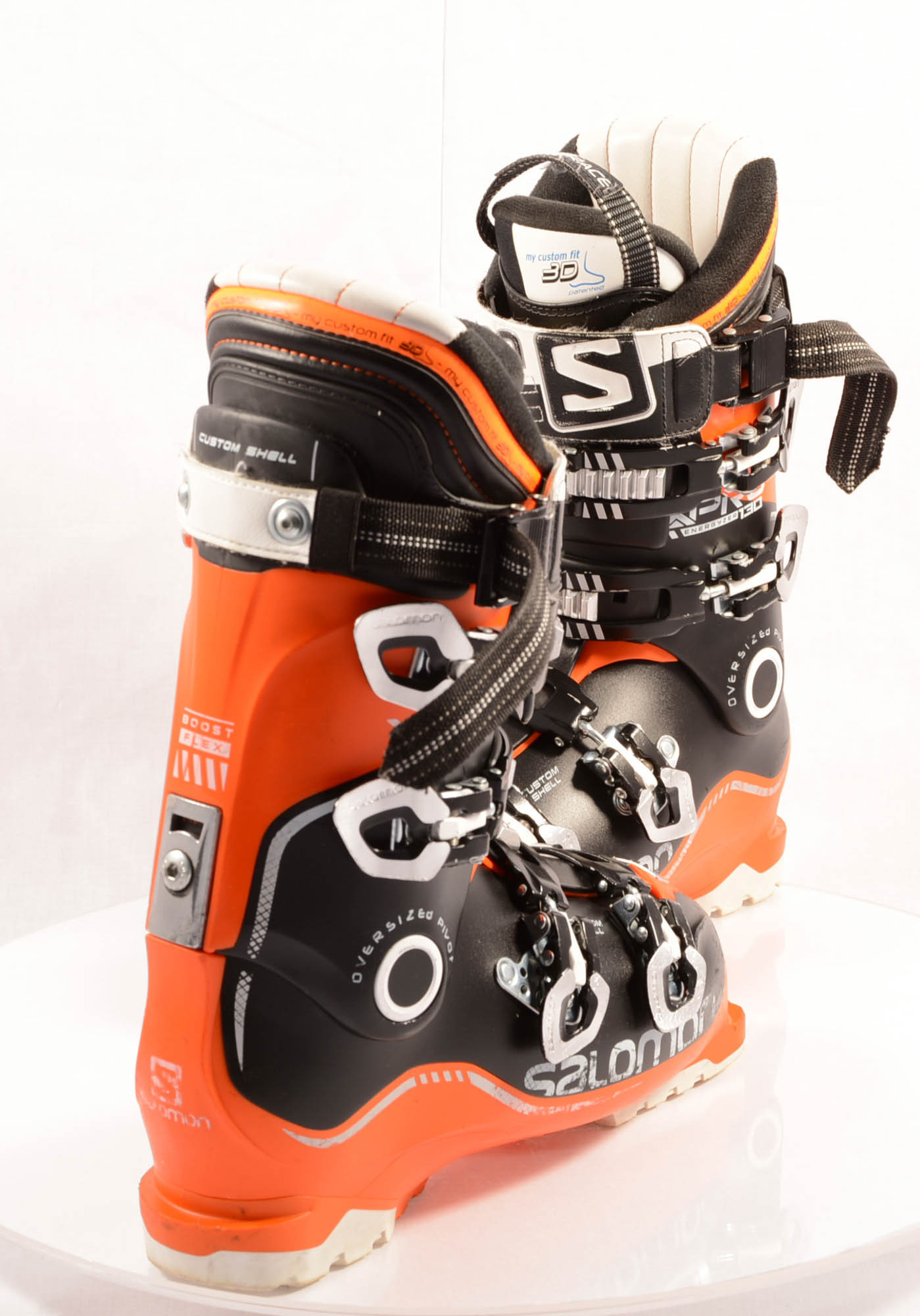 ski boots SALOMON X PRO 130 energyzer, MY FIT 3D, CUSTOM SHELL, BOOST flex, OVERSIZED pivot, micro, macro - Mardosport.com