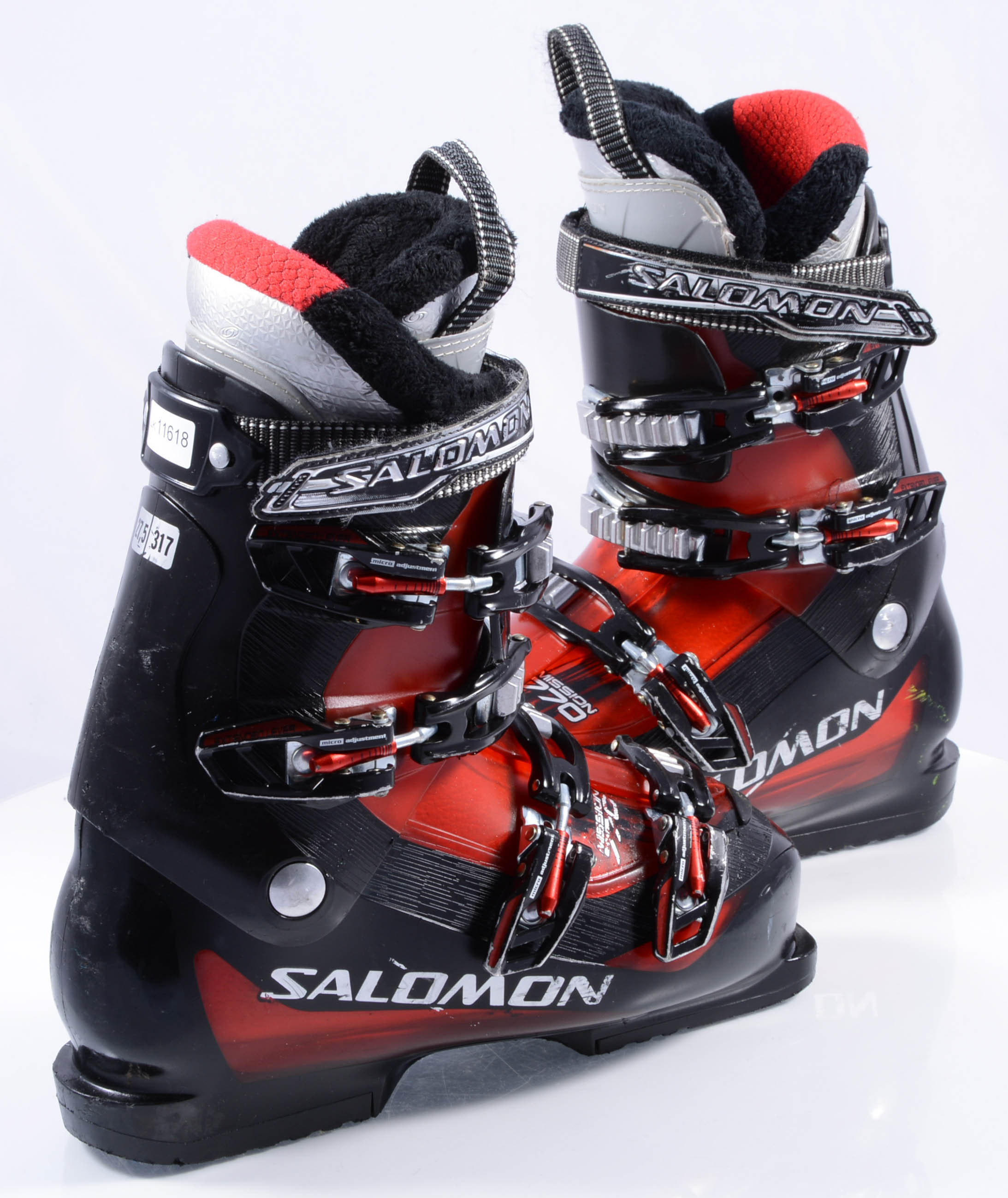 bord Intrusion bison ski boots SALOMON MISSION 770, 3D-Sensifit - BLACK/RED - Mardosport.com