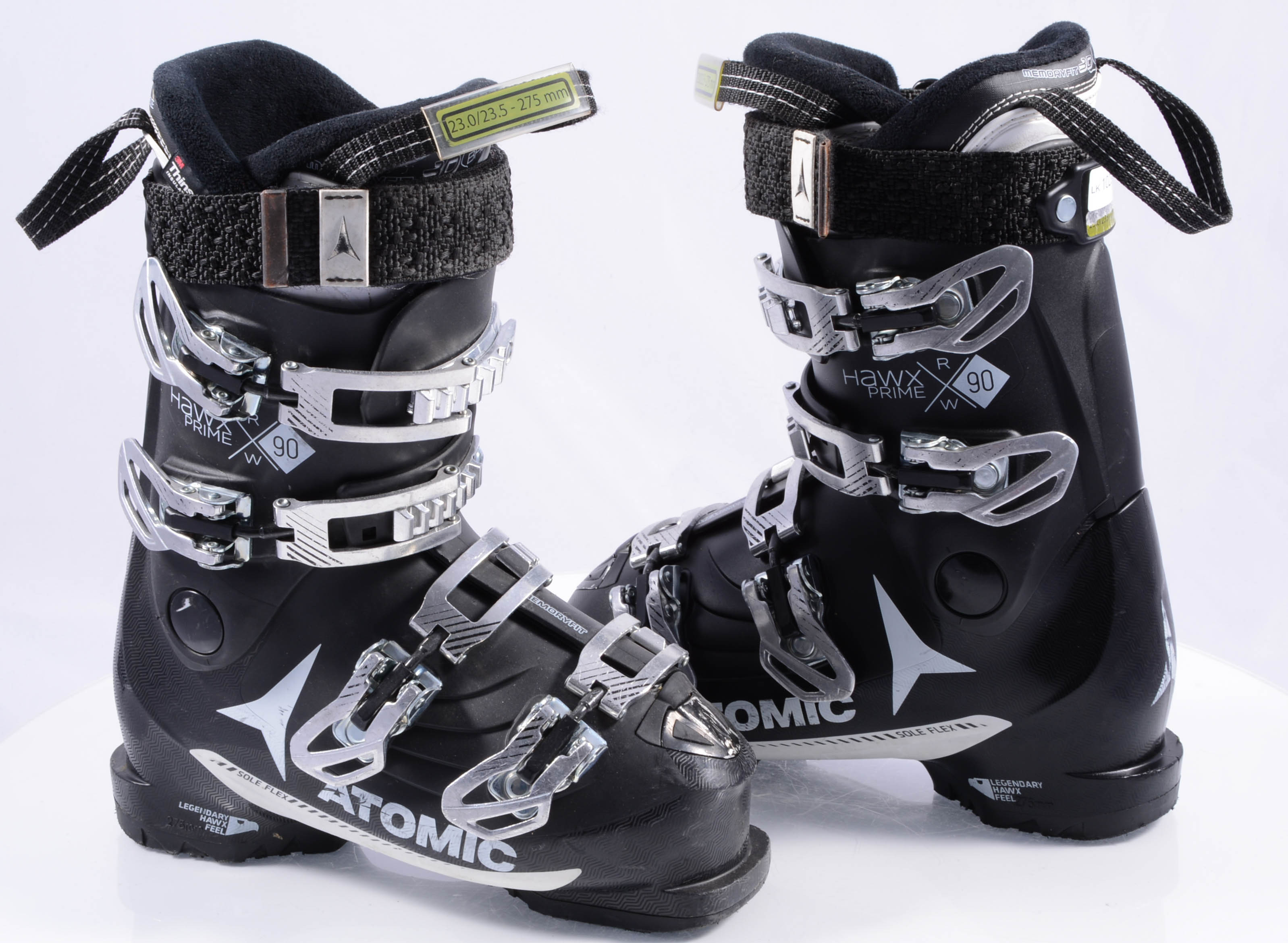 dames skischoenen ATOMIC HAWX PRIME R 90 Memory SOLE flex, 3D silver, BLACK ( TOP staat ) - Mardosport.nl