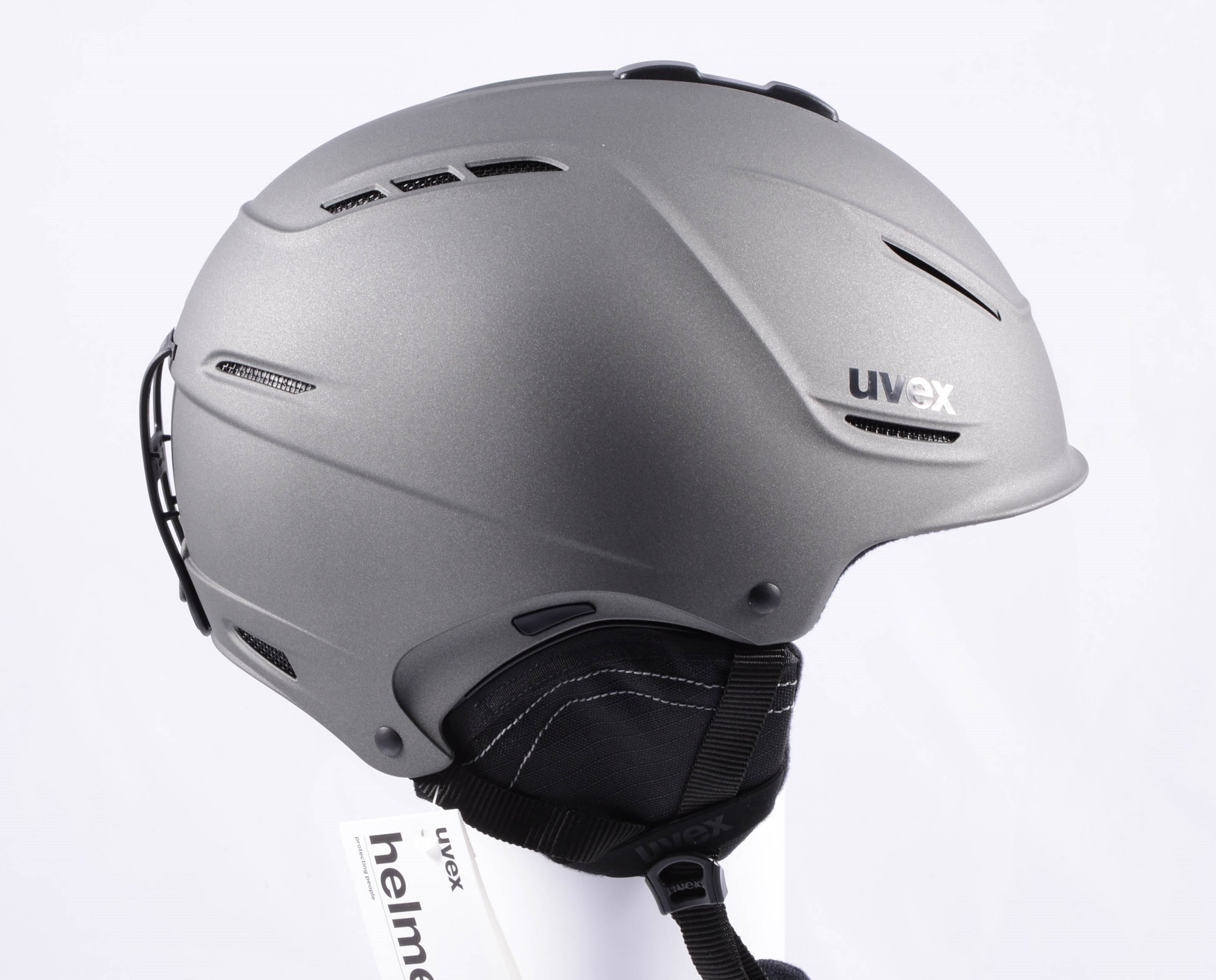 Herenhuis buffet monteren ski/snowboard helmet UVEX P1US 2.0, Black Matte, adjustable ( NEW ) -  Mardosport.com