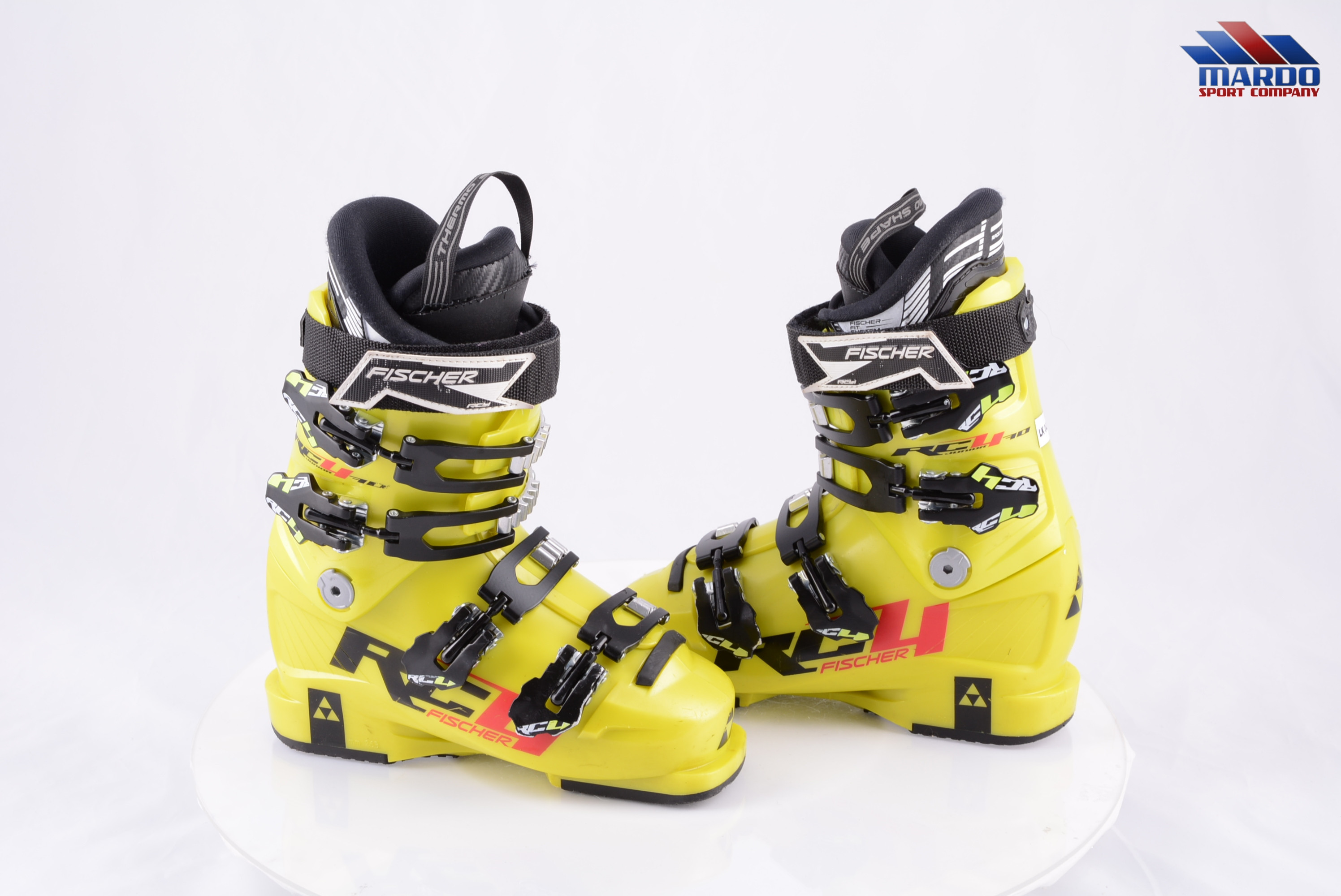 eigenaar hoe te gebruiken Afsnijden children's/junior ski boots FISCHER RC4 70 Jr. THERMOSHAPE , RACE fit,  thermo shape, canting, YELLOW ( TOP condition ) - Mardosport.com