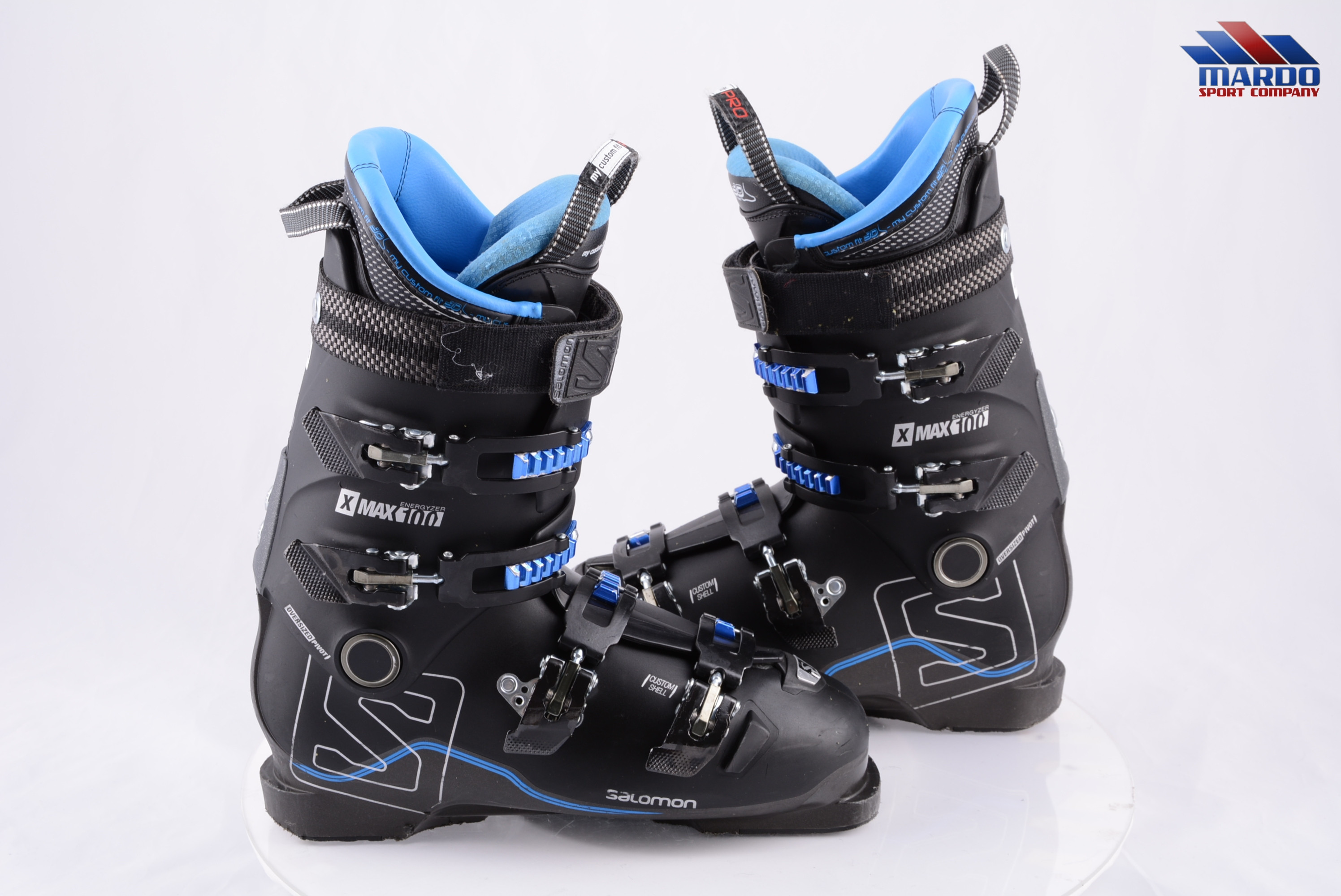 ski boots SALOMON X MAX CS CUSTOM FIT 3D, CUSTOM SHELL, micro, macro, FLEX adj. ( TOP condition ) - Mardosport.com